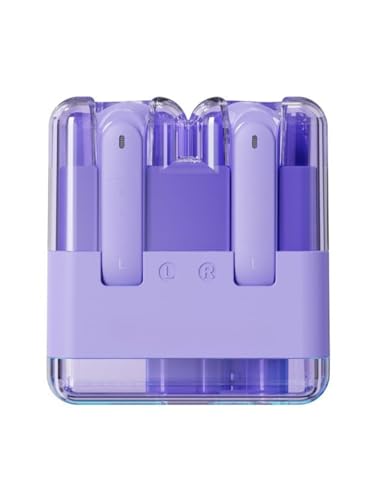 Audífonos, Electronics Monster-Auriculares inalámbricos XKT12 para Videojuegos, Cascos Originales con Bluetooth 5,3, TWS, Sonido HiFi, reducción de Ruido, 300mAh (Purpura)