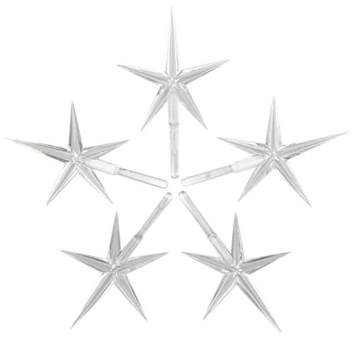 National Artcraft® Large Modern Star for Ceramic Christmas Trees - Crystal Clear (Pkg/5)