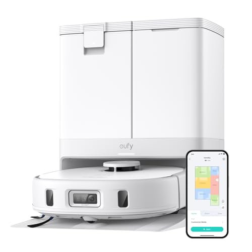 eufy X10 Pro Omni aspirapolvere lavapavimenti con mappatura con Stazione All-in-One, 8.000 Pa,...