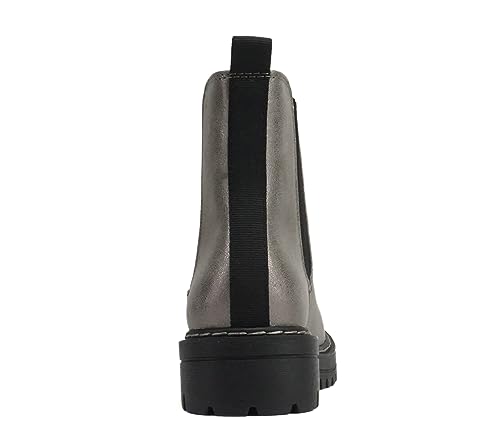 Image of Soda Pilot ~ Women Lug Sole Low Heel Chelsea Fashion Ankle Bootie w /Double Elastic Gore