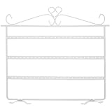 Ciieeo Schmuckständer Ohrringhalter aus Metall Dreistöckig Weißer Tisch Organizer für Ohrringe...