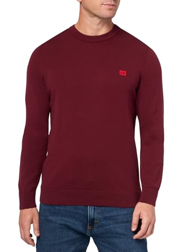 HUGO Men's Small Woven Label Cotton Sweater