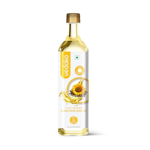 Image of Amazon Brand - Vedaka Cold Pressed Sunflower Oil 1L | Suitable For Cooking & Frying | Contains Mufa & Omega - 6 Pufa | Contains Natural Antioxidants And For All Types Of Cuisines