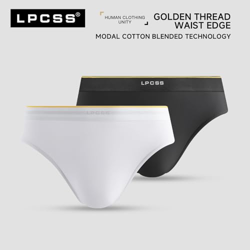 Men's Cotton Modal Mid-Rise Underwear Briefs – Breathable, Moisture Wicking, Comfortable, 4-Pack C5273