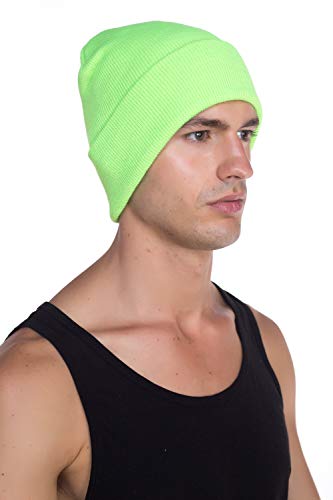 Image of Top Level Beanie Men Women - Unisex Cuffed Plain Skull Knit Hat Cap