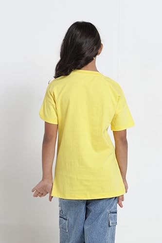 Image of Under Fourteen Only Girls Cotton Tops Collection - Round Neck, Crop Top, Full & Half Sleeve, Drop Shoulder, Ruffle Sleeve, Graphic Printed, Embroidered & Slub Knit Styles