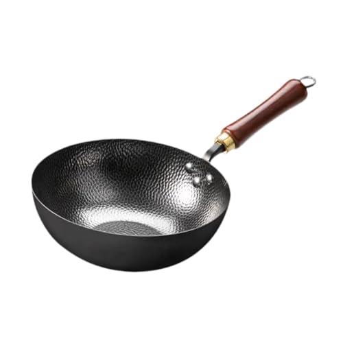 Wok chino con mango de madera y tapa miniatura 6
