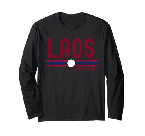 Laos Flag | Men Women Kids | Patriotic Lao Long Sleeve T-Shirt