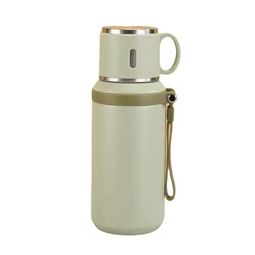 600ml Vacuum Flask, Portable Coffee Cup with Lid, Double Function ...