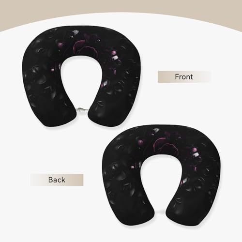 Almohada de poliéster para cuello tamaño único negra miniatura 3