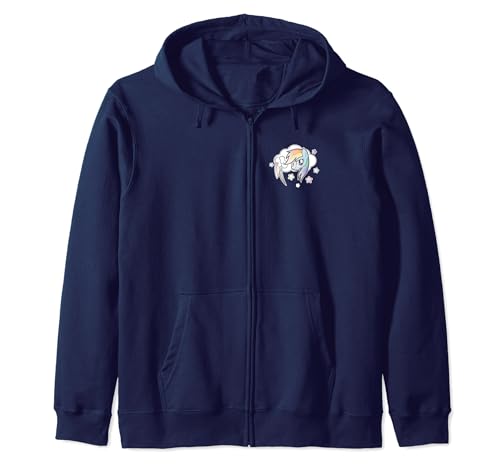 Sweat Rainbow Dash My Little Pony à zip et capuche nuage pour enfant