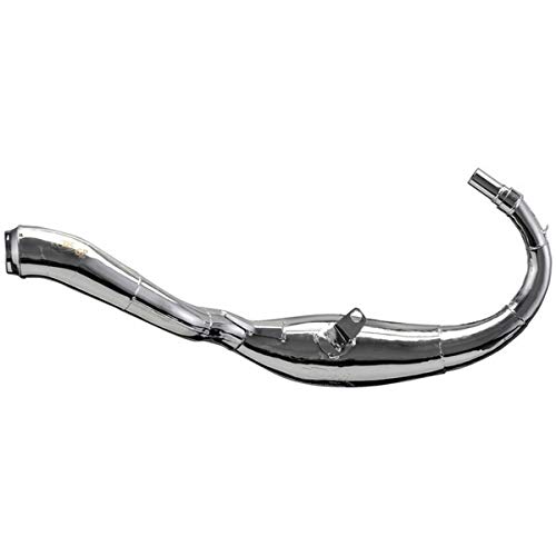 Scarico corsa Road 80 cc, motori fino a 15000 giri e 28 CV di potenza, realizzato in acciaio carbonio 0 '8 mm, finitura cromato, silenzioso integrato Tipo GP.Non funziona in moto di serie, richiede preparacion.