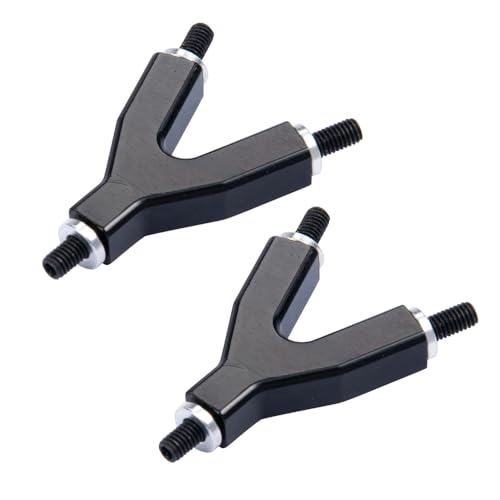 WEFEINO 2PCS Aluminum Tie Rod Head Y-Link Mount Suspension Linkage