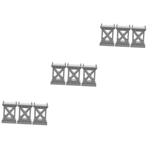 Kisangel 5sets DIY Bridge Model Pretend Train Bridge Pier Support Toy Set 3pcs*5