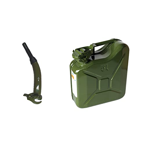 Benzinkanister 5 Liter GRÜN - UN Geprüft Für Sicheren Kraftstofftransport