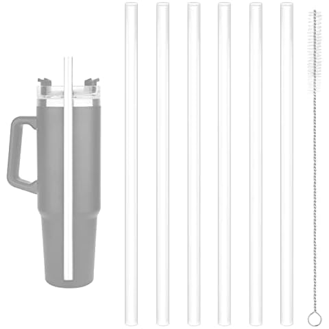 6 Uds Pajitas Reutilizables, Pajitas Reutilizables Largas Pajitas de Plástico Reutilizables Cover