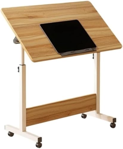 Hrzisda 折りたたみ式製図台、傾斜式テーブル、高さ調節可能な製図板、描画タブレット、アートブック読書ゲーム、ペイント付きホームオフィスクローゼットソファテーブル (80*40,アンティークオーク)