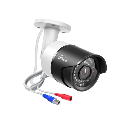 Loocam 1080p HD-TVI Security Camera Outdoor Indoor, 100ft Video Surveillance Home Weatherproof CCTV...