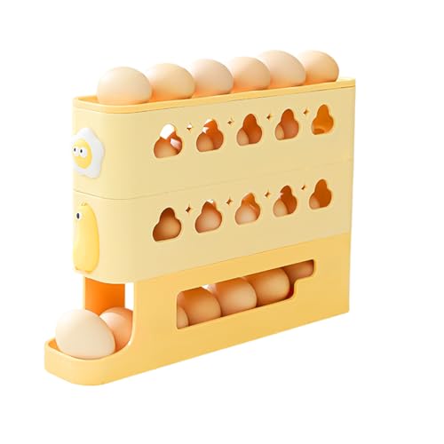 Contenu pour les œufs de réfrigérateur - Organisateur de rotation latérale pour Portauova | Portauova pour le réfrigérateur | Grille réutilisable 3 couches Aliments de conservation des plateaux pour l