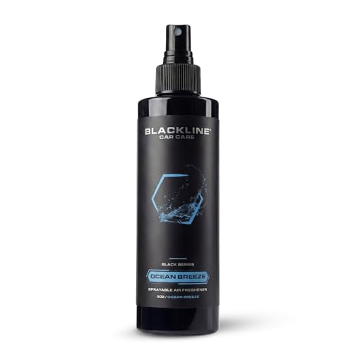 Image of Blackline Car Care - Ocean Breeze Car Air Freshener Spray, Long-Lasting, Premium Odor Eliminator for Cars, Trucks, RVs, SUV, or Home Use - 8 fl OZ - Air Freshener - Ocean Breeze Spray