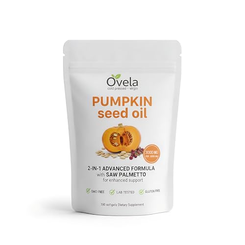 Ovela Pumpkin Seed Oil with Saw Palmetto - Cold-Pressed Botanical Extract
