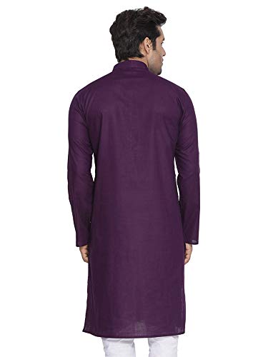 Elina fashion Men's Tunic Cotton Kurta Pajama Set Indian Traditional Wear3