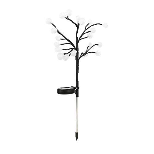 YCHUCH Luces solares impermeables con forma de flor de cerezo, material plástico para jardín, patio, paisajes, decoración, sensor de movimiento para escaleras, recargable