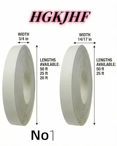 Image of Melamine Edge Banding,3 /4 in * 50 fe pre Coated hot melt Adhesive,Used for Flexible Veneer Edge Edging,for Cabinet and Furniture Repair (1， White，3 /4in*50ft)