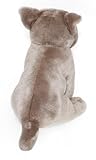 tachi Sitzender Plüschtier Hund, Kuscheltier Staffordshire Bull Terrier, grau beige Stofftier 30 cm