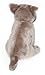 tachi Sitzender Plüschtier Hund, Kuscheltier Staffordshire Bull Terrier, grau beige Stofftier 30 cm