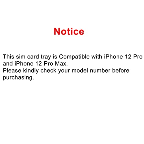 Perzework Sim Card Tray Holder Slot Replacement For Iphone 12 Pro And Iphone 12 Pro Max (Graphite) With Waterproof Rubber Ring And Eject Pin (Single Sim Version) #TOP3