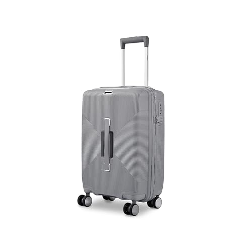 Image of Safari Select Trunk 65 Cm Medium Check in Hard Shell Trolley Bag with TSA Lock, Dual 8 Wheelss with 360 Degree Rotation and Anti-Theft Zipper, Luggage Bag, Suitcase for Travel, Grey