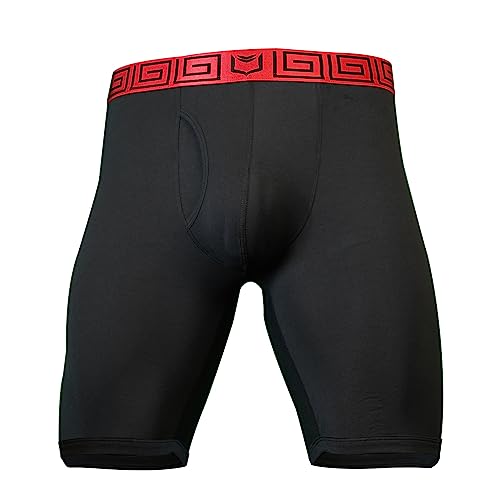 SHEATH Men’s Dual Pouch Boxer Briefs 8" Athletic Fit Moisture Wicking MicroModal Underwear with Fly2