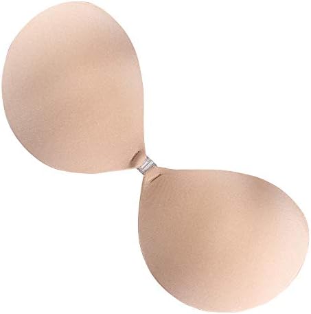 Heroimax Self Adhesive Sticky Silicone Bras for Women nipplecovers Make Charming Cleavage Washable Reusable Round Cup