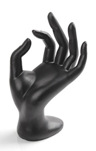 【きくえストア】 指輪 ディスプレイ スタンド リングホルダー ブレスレットスタンド OK手状 ブラック