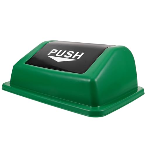 Cabilock Outdoor Trash Can Cover Waste Bin Lid Easy Install Plastic Trash Can Lid