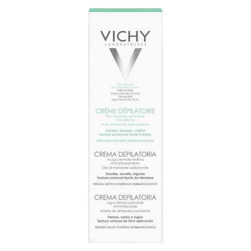 Vichy, Dermo-Tolérance, Crème Dépilatoire Haute Tolérance, Épilation Douce et Efficace, Enrichie en Eau Thermale de Vichy, Parfum Doux, Peaux Sensibles,...