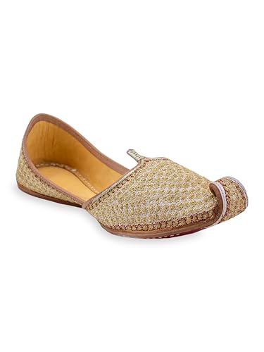 Image of KORAKARI Men's Traditional Leather Punjabi Jutti Comfortable Mojari for Men
