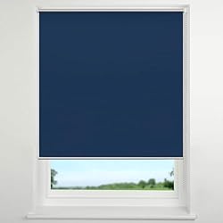 Persianas Oscuridad Total Estor Enrollable 50 x 150 cm Privacidad Oscuridad Total Persiana Opaca y Térmica Instalación Fácil con Cadena para Baño Oficina Dormitorio Salón, Azul Oscuro