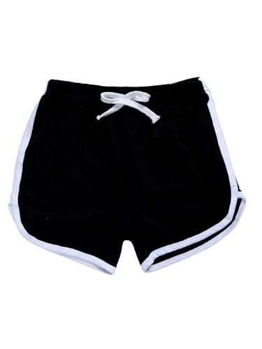 Kids Girls Boys 2-piece Tracksuit Short-sleeve T-shirt With Bowknot Elastic Waist Shorts Activewear Black 5-6 Years3