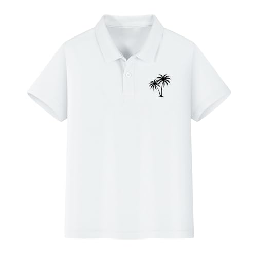 Kids Boys Girls 𝐏𝐨𝐥𝐨 Shirt Short Sleeve – Collared Button Closure Tee, Summer Casual Athletic Top Stylish Outfit4