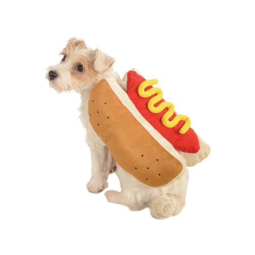 Disfraz para perro de Hot Dog tamaño M naranja miniatura 4