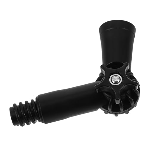EXAOMBLE Adaptador Telescópico de Ángulo Ajustable para Poste de Fregona Rosca, Accesorio Multiángulo para Limpieza de Ventanas, Espejos y Canalones Suelo, Herramienta Ergonómica