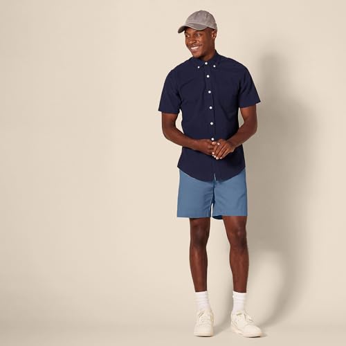 Amazon Essentials Men's Slim-Fit 7" Chino Shorts, Deep Blue, 32 - image 3