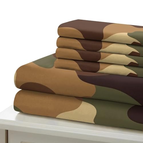 Housse de couette camouflage 3D respirante anti-froissement microfibre douce - 6