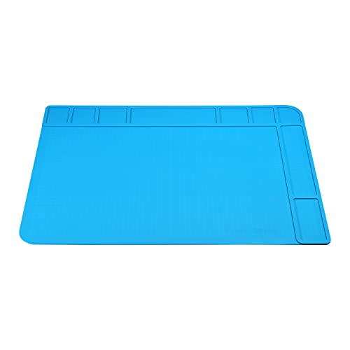 Image of MECCANIXITY Extra Large 19 inch x 13.4 inch ESD Silicone Soldering Mat Heat Insulation 932F Anti Static Electronic Repair Work Mat for Soldering Iron BGA Workbench