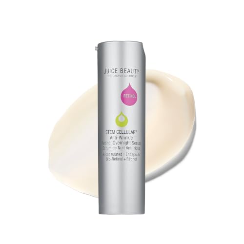 Juice Beauty Stem Cellular Anti-Wrinkle Retinol Overnight Serum - 2.5% Bio-Retinol & Hyaluronic Acid Face Treatment to Smooth Dark Spots & Deep Wrinkles - Clinical Night Serum 30ml (1 fl oz)