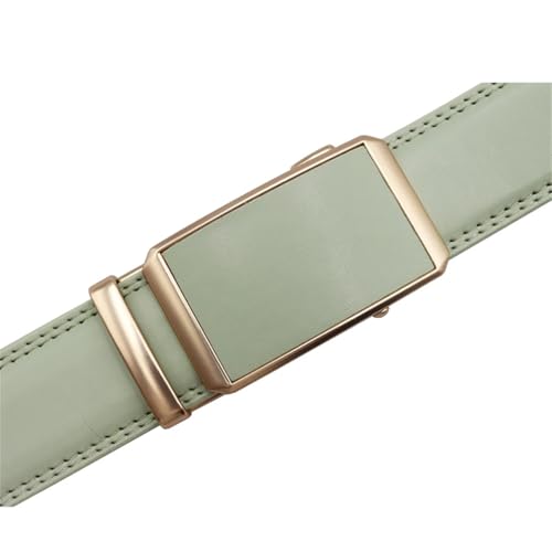 Men's All Seasons Solid Color Automatic Buckle Leather Business Belt Black Belt3