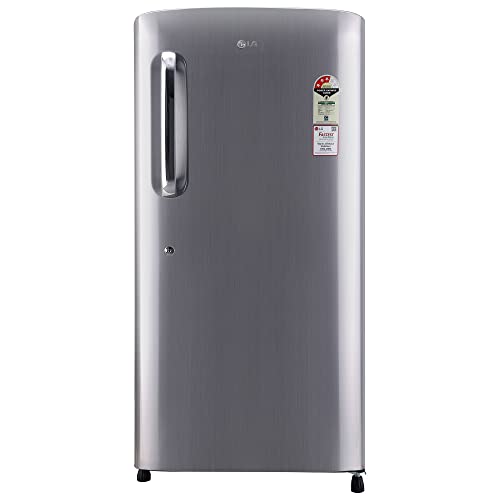 Image of LG 215 L 3 Star Direct-Cool Single Door Refrigerator Appliance (GL-B221APZD, Shiny Steel, Fast Ice Making, 2022 Model)