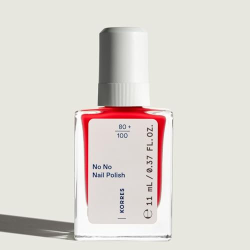 Miniatura 3 de KORRES No No Nail Polish 45 True Coral: esmalte de uñas vegano 10-Free con efecto gel, alto poder cubriente y brillo brillante, resistente a las grietas, 11 ml